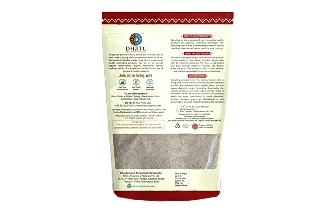 Dhatu Certified Organic Wheat Daliya   Pack  500 grams